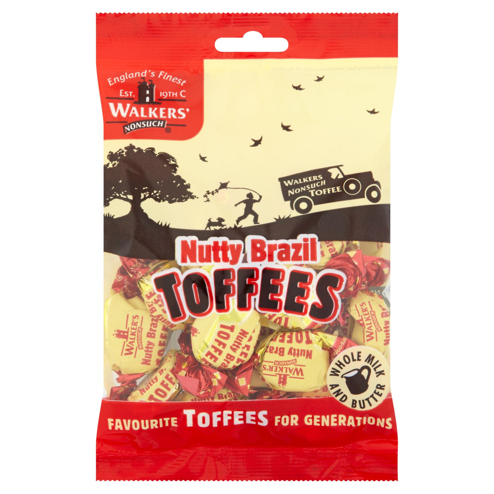 Walkers Nutty Brazil Toffees 150gm | High Quality Chocolate & Sweets Online - Product Image Walkers Nutty Brazil Toffees 150gm | High Quality Chocolate & Sweets Online - Product Image
